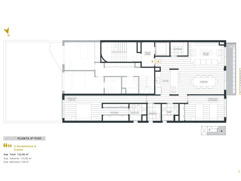 8.-Planta-4o-piso-2-dormitorios-frente-scaled