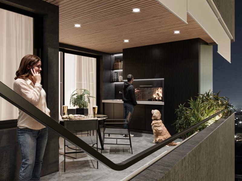 BALCON CONTRAFACHADA NOCHE