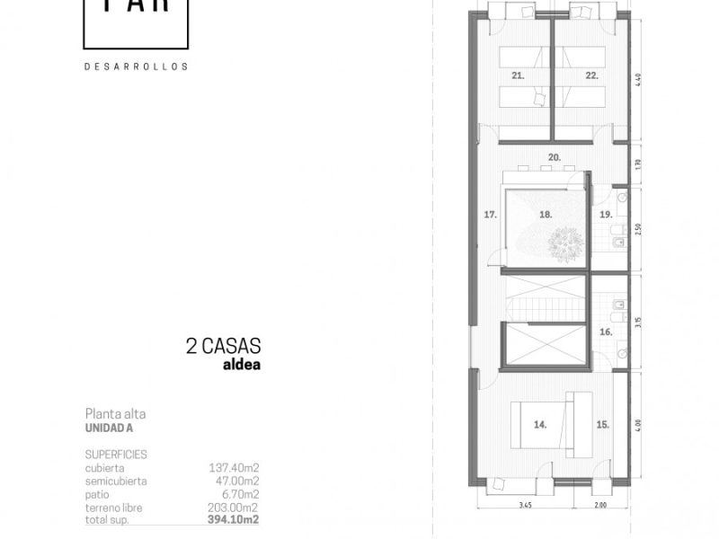 Planta Alta medidas y ambientes